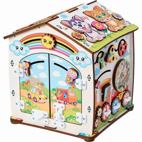 Бизиборд домик Лапки 2.0 со светом